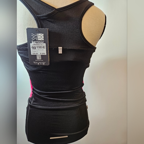 Karrimor Long Bra Stretch Run Top W/Back Shoulder Pocket Size XS #W-353 - Picture 7 of 15
